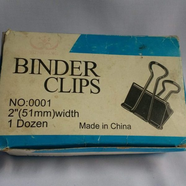 Binder clips big (12 pcs)(1 packet)
